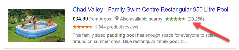 Google Shopping search result for Argos product