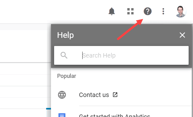 Google provides lots of support options within the Google Analytics interface.